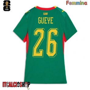 Senegal Pape Gueye #26 Seconda Maglia Femmina Mondiali 2026 Manica Corta